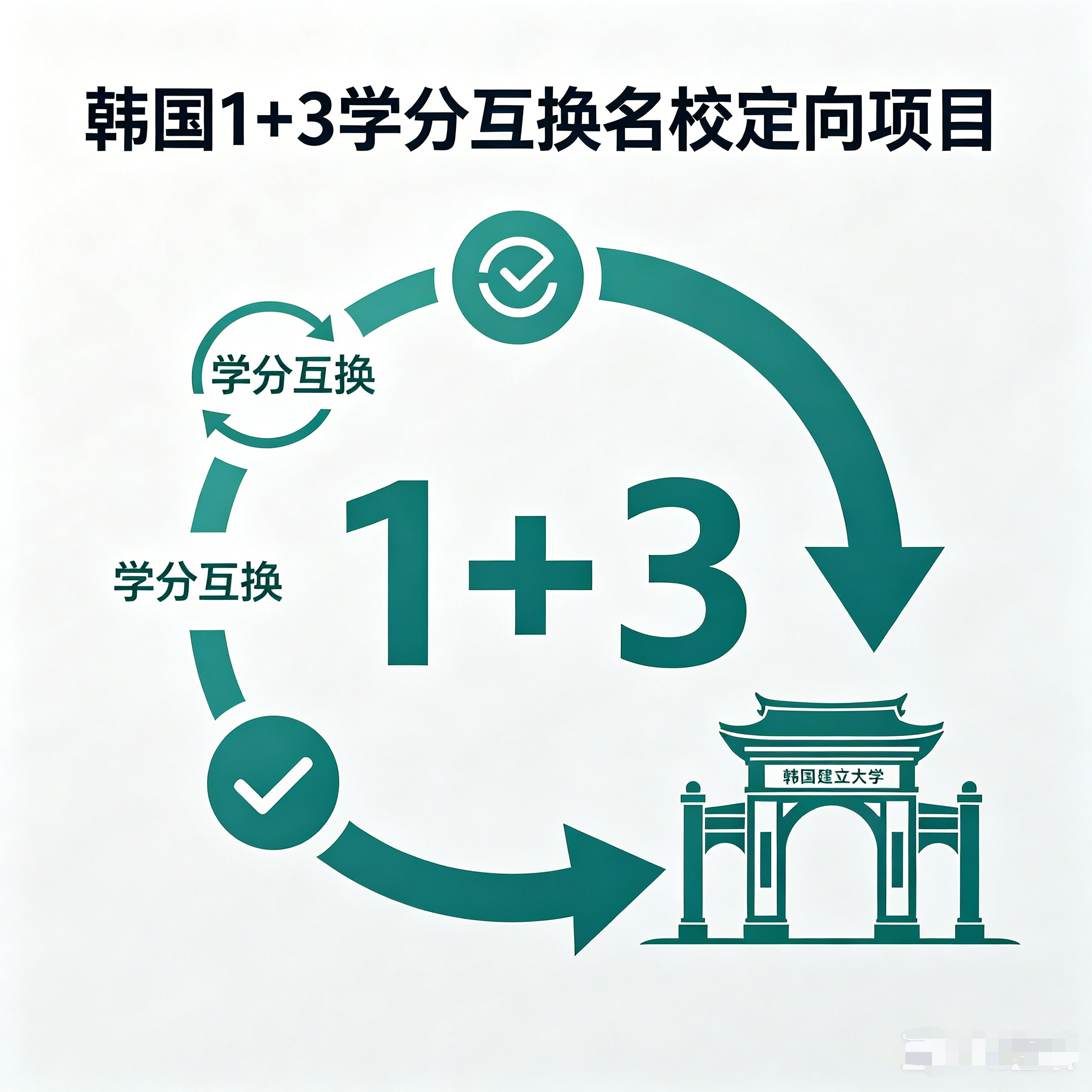 锦州韩国留学1+3学分互换项目（名校定向）